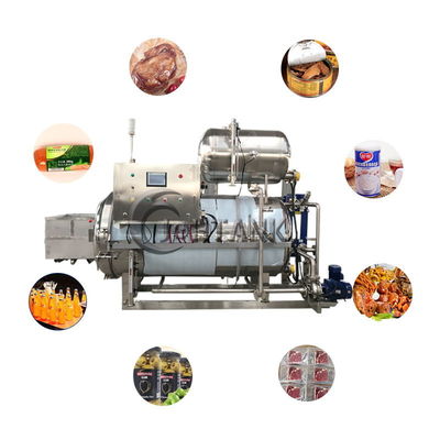 500L खाद्य बंध्याकरण मशीन, खाद्य पाउच के लिए जल स्प्रे मुंहतोड़ जवाब मशीन