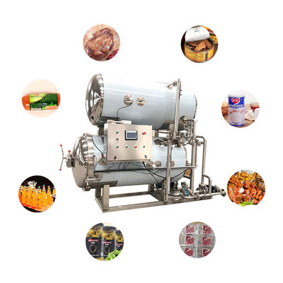 500L खाद्य बंध्याकरण मशीन, खाद्य पाउच के लिए जल स्प्रे मुंहतोड़ जवाब मशीन