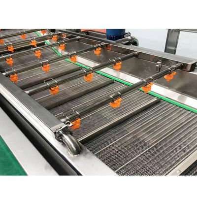 टमाटर सलाद के लिए औद्योगिक स्वचालित सब्जी और फलों की धुलाई सफाई मशीन